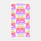Serviette En Papier Sauver les enfants, sauver des vies (Devant)