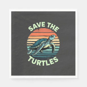 Serviette En Papier Sauver Les Tortues Animal Tortue Amateur D'animaux