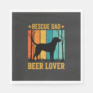 Serviette En Papier Sauver Papa Amateur de Bière Chien Vintage
