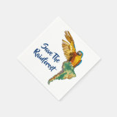 Serviette En Papier Sauvez La Rainforest (Coin)