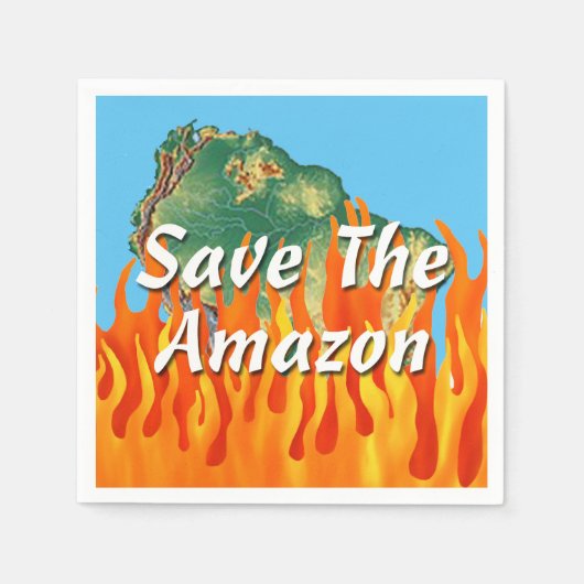 Serviette En Papier Sauvez l'Amazonie (Devant)