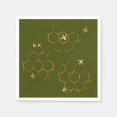 Serviette En Papier Sauvez les abeilles Honeycomb Papier serviettes (Devant)