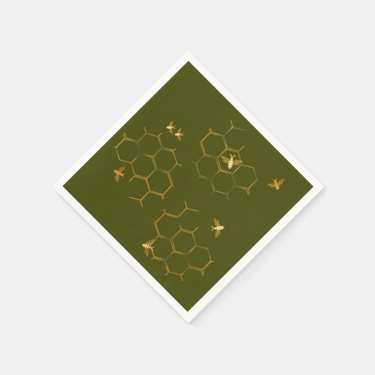 Serviette En Papier Sauvez les abeilles Honeycomb Papier serviettes (Coin)