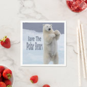 Serviette En Papier Sauvez Les Ours Polaires (En situation)