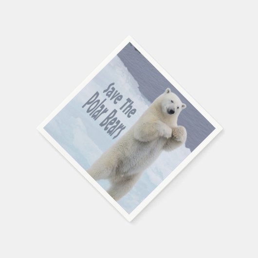 Serviette En Papier Sauvez Les Ours Polaires (Coin)