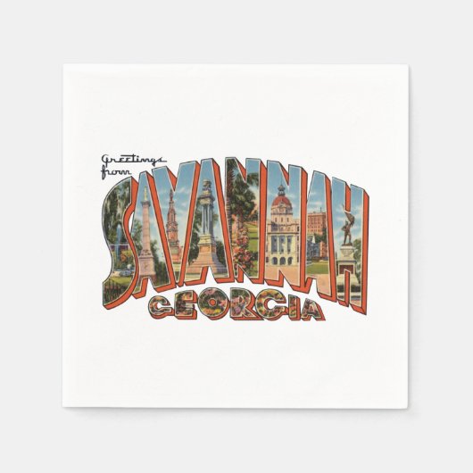 Serviette En Papier Savannah GA (Devant)