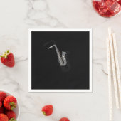 Serviette En Papier Saxophone Awesome Instruments de musique Woodwind  (En situation)