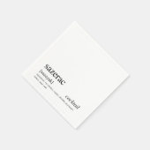 Serviette En Papier Sazerac Citation Moderne Typographie Noire Cocktai (Coin)