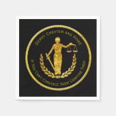 Serviette En Papier Scales de justice Personnaliser les serviettes (Devant)