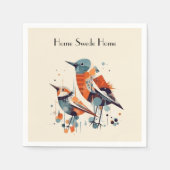 Serviette En Papier Scandi Aviary Duet, personnalisé (Devant)