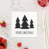 Serviette En Papier Scandi Pins de Whimsical Joyeux Noël (En situation)