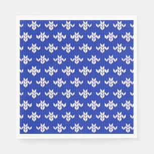 Serviette En Papier SCANDIA BLUE KNIT Papier de déjeuner standard serv