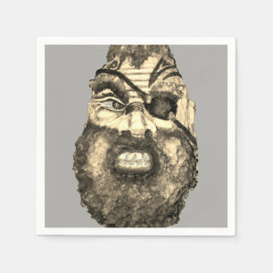 Serviette En Papier Scandinave Viking effrayant