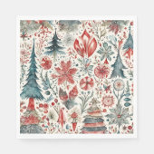 Serviette En Papier Scandinavie Noël fantaisie design motif (Devant)
