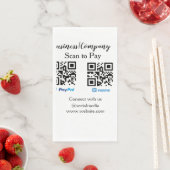 Serviette En Papier Scanner pour payer le code q r paypal venmo ajoute (En situation)