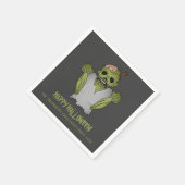 Serviette En Papier Scanner Zombie Personnalisable Halloween Texte de  (Coin)