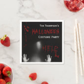 Serviette En Papier Scare Bloody Halloween Costume Party Noir (En situation)