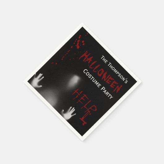 Serviette En Papier Scare Bloody Halloween Costume Party Noir (Coin)