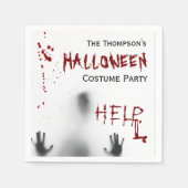 Serviette En Papier Scare Bloody Halloween Costume Party White Napkin (Devant)