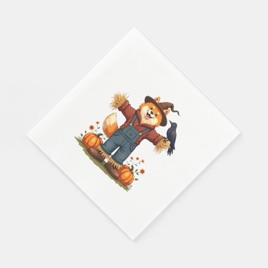 Serviette En Papier Scarecrow Samoyé Dog (Coin)