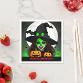 Serviette En Papier Scary Wicked Witch Halloween Party (En situation)