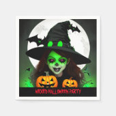 Serviette En Papier Scary Wicked Witch Halloween Party (Devant)