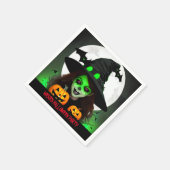 Serviette En Papier Scary Wicked Witch Halloween Party (Coin)