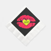 Serviette En Papier Sceau Avec Un Baiser (Coin)