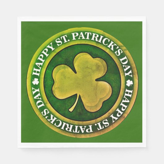Serviette En Papier Sceau de la Saint Patrick (Devant)