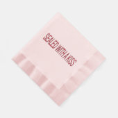 Serviette En Papier scellé avec des citations d'amour de baiser (Coin)