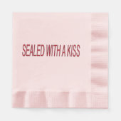 Serviette En Papier scellé avec des citations d'amour de baiser (Devant)