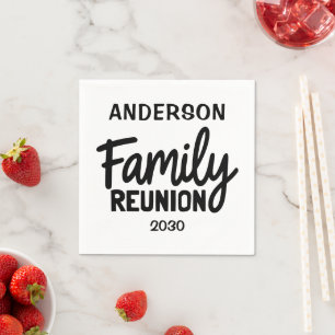 Serviette En Papier Scénario ludique de réunion de famille Date person