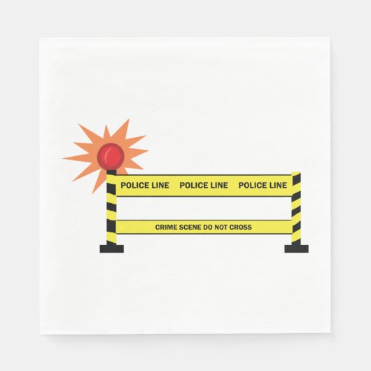 Serviette En Papier Scène de crime de la police (Devant)