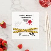 Serviette En Papier Scène de crime d'une soirée d'anniversaire avec un (En situation)