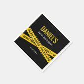 Serviette En Papier Scène de crime fête d'anniversaire avec bande de p (Coin)