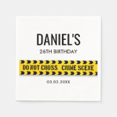Serviette En Papier Scène de crime fête d'anniversaire avec bande de p (Devant)