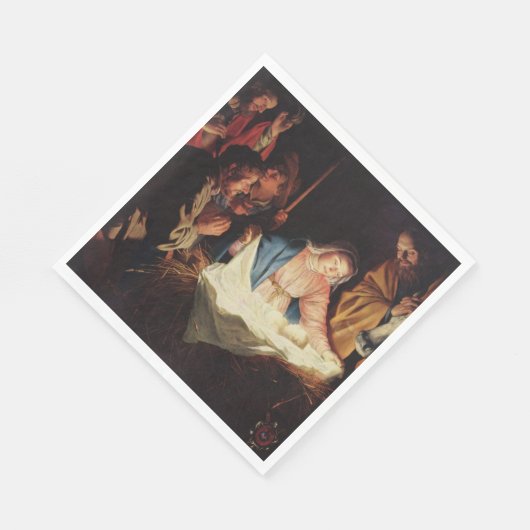 Serviette En Papier Scène de la Nativité (Coin)