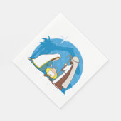 Serviette En Papier Scène de la Nativité avec Marie Joseph et Bébé Jés (Coin)