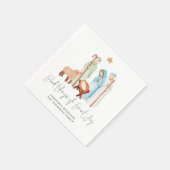 Serviette En Papier Scène De Nativité Glad Tidings De Grand Nom De Joi (Coin)