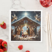 Serviette En Papier Scène de nativité traditionnelle (En situation)