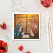 Serviette En Papier Scène de Nativity (En situation)