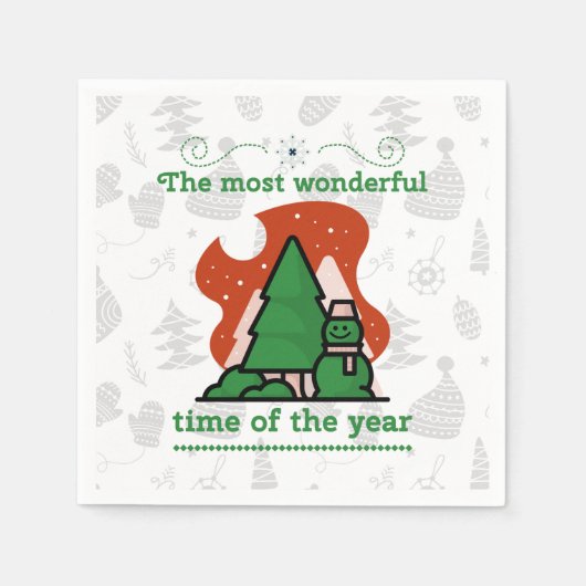 Serviette En Papier Scène de Noël (Devant)