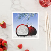 Serviette En Papier Scène de Noël Ornament Modèle photo (En situation)