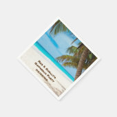 Serviette En Papier Scène de plage 1 (Coin)