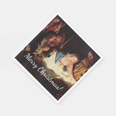 Serviette En Papier Scène des maîtres de Noël (Coin)