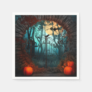 Serviette En Papier Scène d'horreur d'Halloween (2)