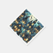 Serviette En Papier Scène Halloween (Coin)