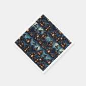 Serviette En Papier Scène Halloween (Coin)