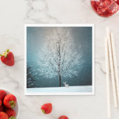 Serviette En Papier Scène hivernale (En situation)