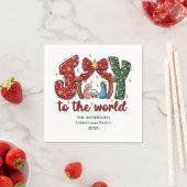 Serviette En Papier Scène Joyeux Personnalisé Manger Noël (En situation)